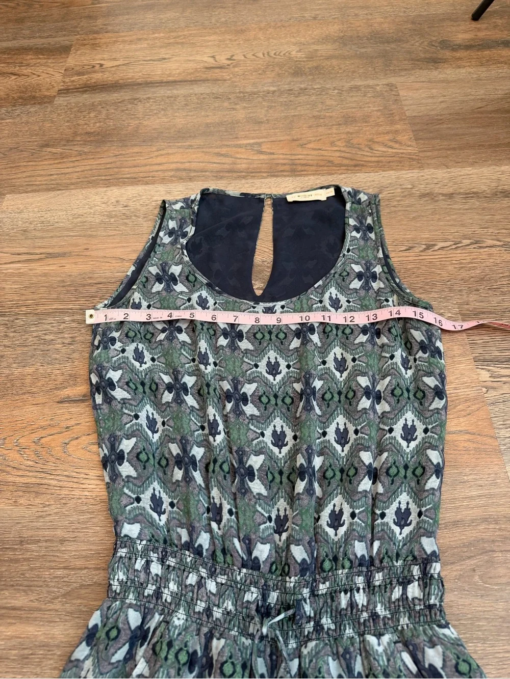Tory Burch Laguna Silk Blouson Jumpsuit Bedford Gray Bukhara Ikat Print Size XS